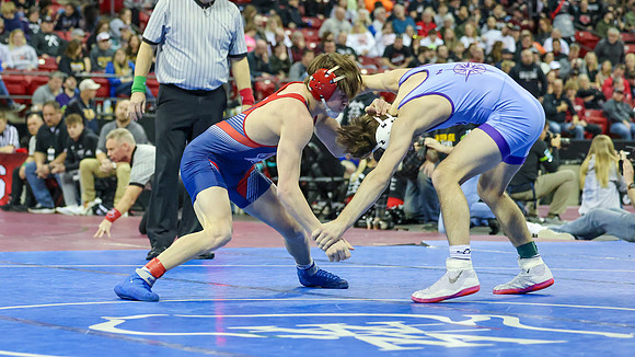 2024 State Tourney 144lbs Parker Olson Bout 1 (10)