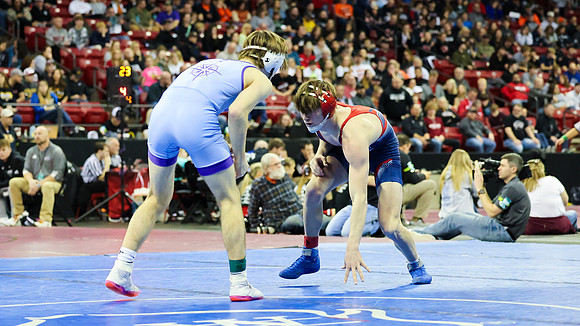 2024 State Tourney 144lbs Parker Olson Bout 1 (13)