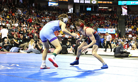 2024 State Tourney 144lbs Parker Olson Bout 1 (17)