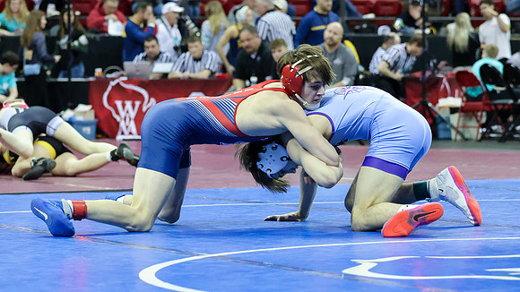 2024 State Tourney 144lbs Parker Olson Bout 1 (21)