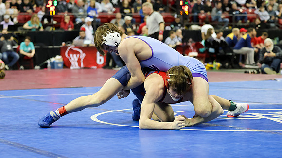 2024 State Tourney 144lbs Parker Olson Bout 1 (24)