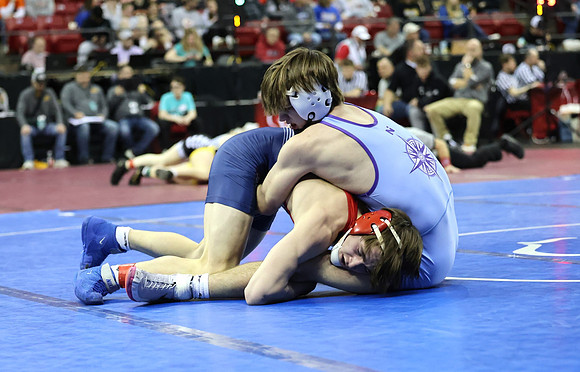2024 State Tourney 144lbs Parker Olson Bout 1 (29)