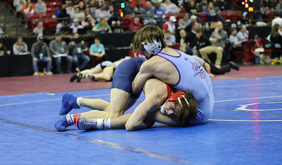 2024 State Tourney 144lbs Parker Olson Bout 1 (30)