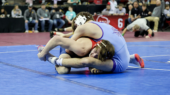 2024 State Tourney 144lbs Parker Olson Bout 1 (27)