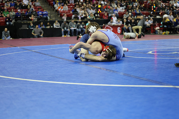 2024 State Tourney 144lbs Parker Olson Bout 1 (28)