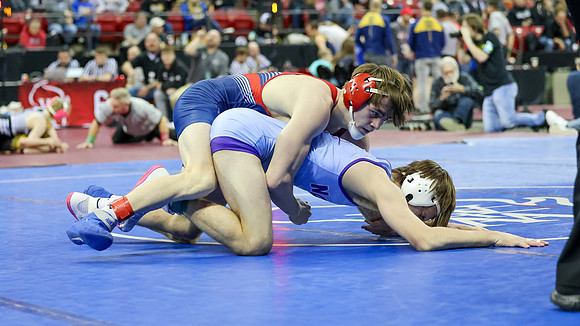 2024 State Tourney 144lbs Parker Olson Bout 1 (31)