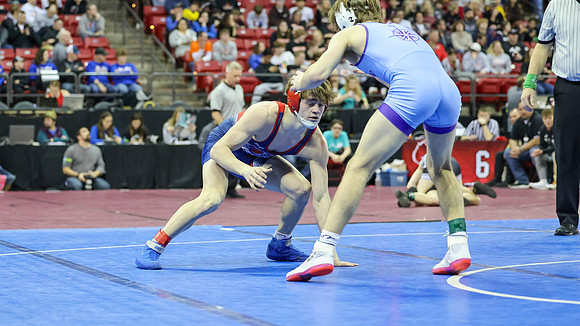 2024 State Tourney 144lbs Parker Olson Bout 1 (35)