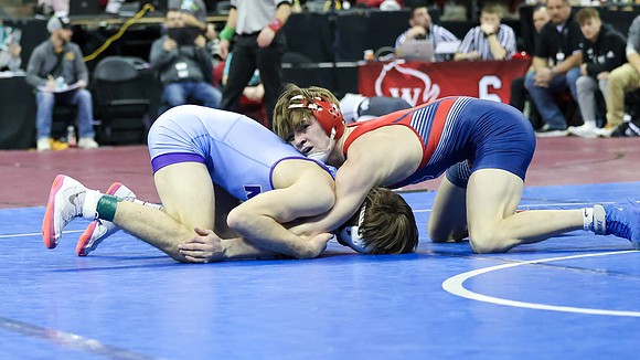 2024 State Tourney 144lbs Parker Olson Bout 1 (38)