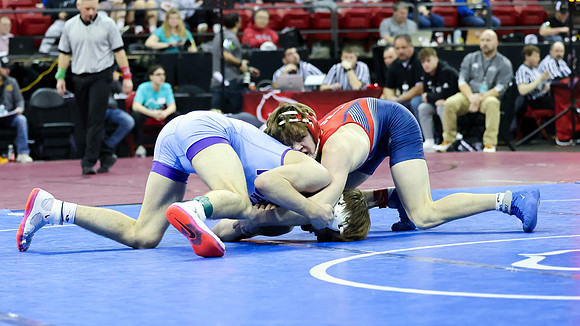 2024 State Tourney 144lbs Parker Olson Bout 1 (41)