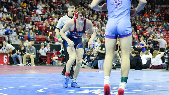 2024 State Tourney 144lbs Parker Olson Bout 1 (43)