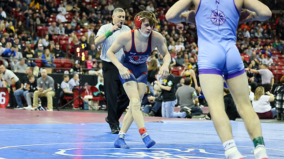 2024 State Tourney 144lbs Parker Olson Bout 1 (44)