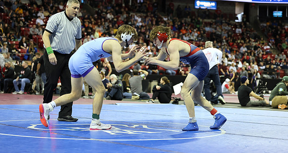 2024 State Tourney 144lbs Parker Olson Bout 1 (49)