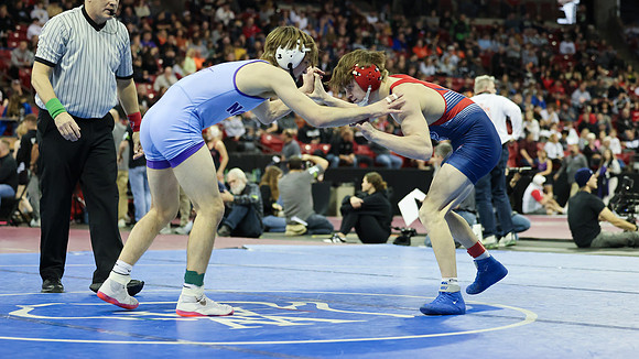 2024 State Tourney 144lbs Parker Olson Bout 1 (50)