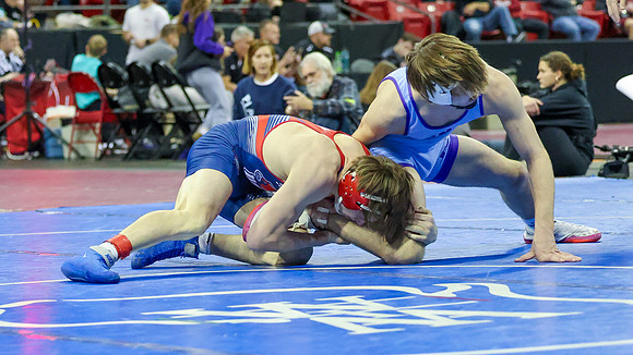 2024 State Tourney 144lbs Parker Olson Bout 1 (51)