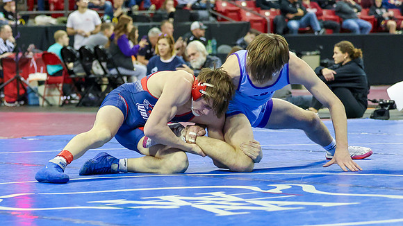 2024 State Tourney 144lbs Parker Olson Bout 1 (52)