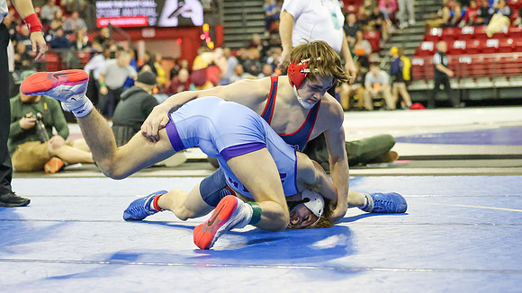 2024 State Tourney 144lbs Parker Olson Bout 1 (54)