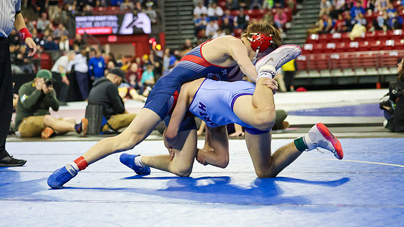 2024 State Tourney 144lbs Parker Olson Bout 1 (57)