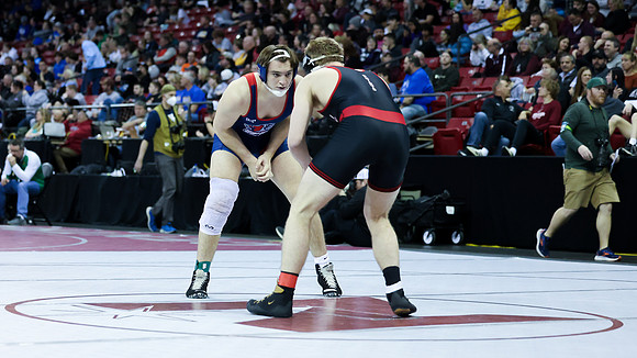 2024 Wis Wrestling  State Tourney 215lbs. Jaxon Johnson Bout 1   (5)