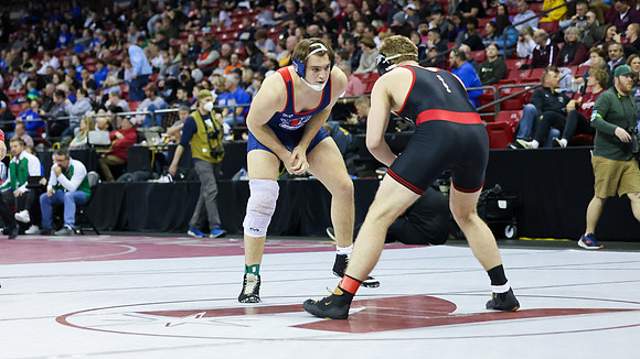 2024 Wis Wrestling  State Tourney 215lbs. Jaxon Johnson Bout 1   (3)
