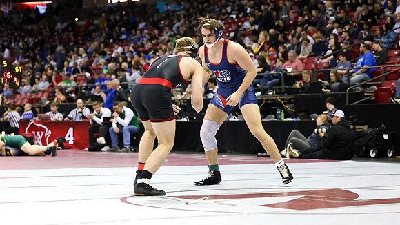 2024 Wis Wrestling  State Tourney 215lbs. Jaxon Johnson Bout 1   (13)