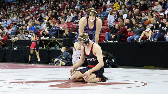 2024 Wis Wrestling  State Tourney 215lbs. Jaxon Johnson Bout 1   (16)