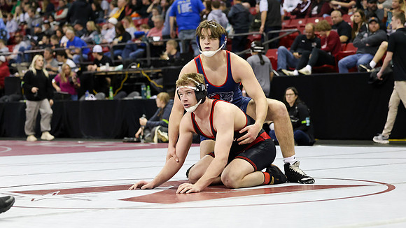 2024 Wis Wrestling  State Tourney 215lbs. Jaxon Johnson Bout 1   (20)