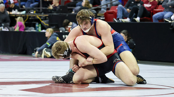 2024 Wis Wrestling  State Tourney 215lbs. Jaxon Johnson Bout 1   (23)