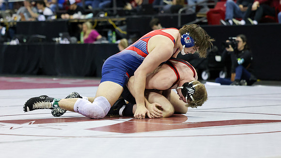 2024 Wis Wrestling  State Tourney 215lbs. Jaxon Johnson Bout 1   (22)