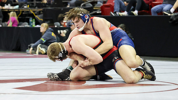 2024 Wis Wrestling  State Tourney 215lbs. Jaxon Johnson Bout 1   (25)