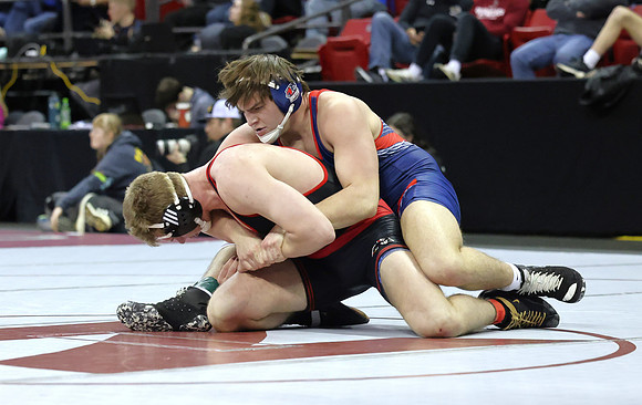 2024 Wis Wrestling  State Tourney 215lbs. Jaxon Johnson Bout 1   (26)