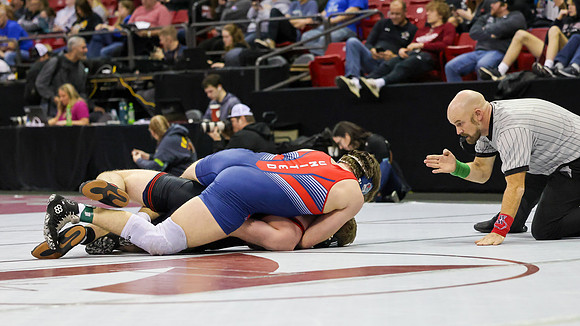 2024 Wis Wrestling  State Tourney 215lbs. Jaxon Johnson Bout 1   (27)