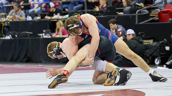 2024 Wis Wrestling  State Tourney 215lbs. Jaxon Johnson Bout 1   (31)