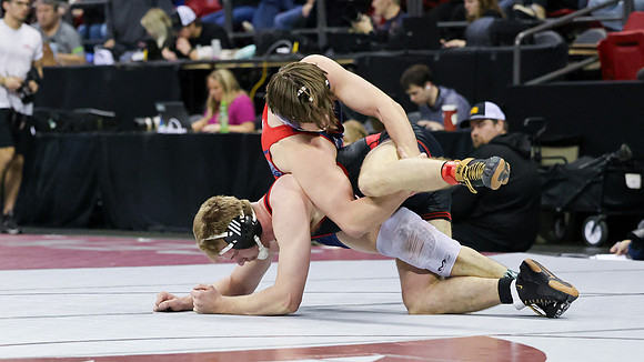 2024 Wis Wrestling  State Tourney 215lbs. Jaxon Johnson Bout 1   (33)