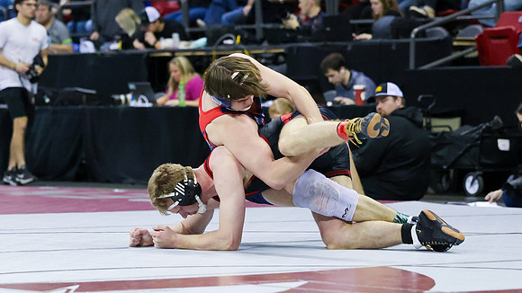 2024 Wis Wrestling  State Tourney 215lbs. Jaxon Johnson Bout 1   (34)
