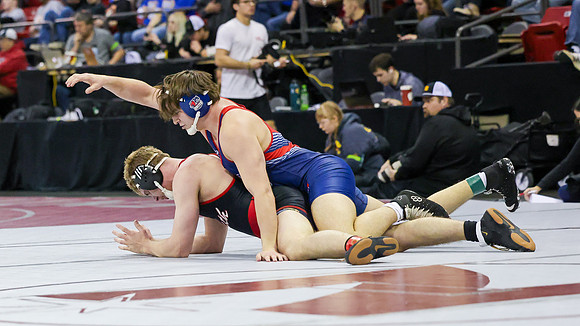 2024 Wis Wrestling  State Tourney 215lbs. Jaxon Johnson Bout 1   (35)