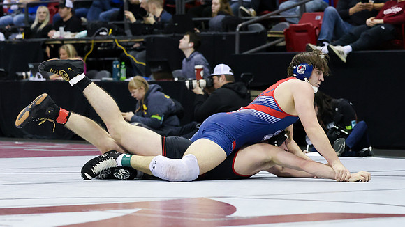 2024 Wis Wrestling  State Tourney 215lbs. Jaxon Johnson Bout 1   (40)