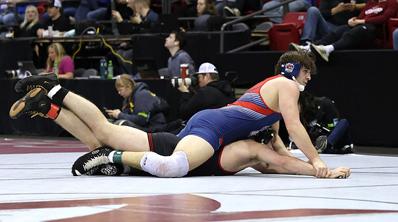 2024 Wis Wrestling  State Tourney 215lbs. Jaxon Johnson Bout 1   (41)