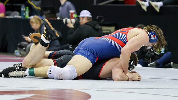 2024 Wis Wrestling  State Tourney 215lbs. Jaxon Johnson Bout 1   (42)