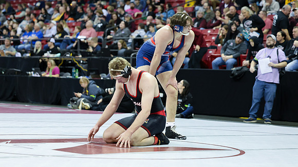 2024 Wis Wrestling  State Tourney 215lbs. Jaxon Johnson Bout 1   (43)