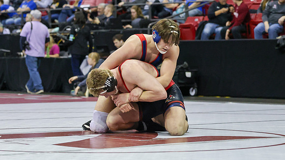 2024 Wis Wrestling  State Tourney 215lbs. Jaxon Johnson Bout 1   (46)