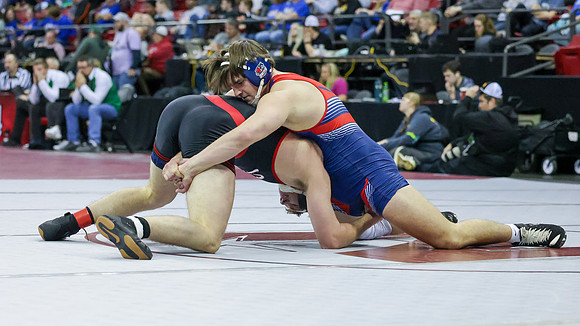 2024 Wis Wrestling  State Tourney 215lbs. Jaxon Johnson Bout 1   (49)
