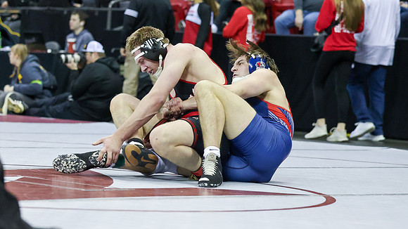 2024 Wis Wrestling  State Tourney 215lbs. Jaxon Johnson Bout 1   (51)