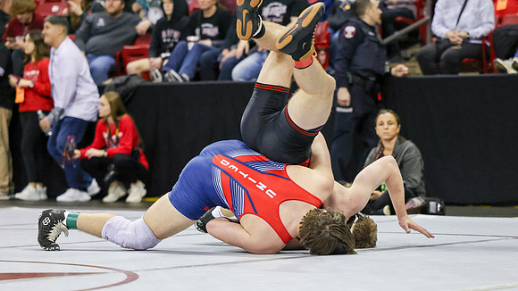 2024 Wis Wrestling  State Tourney 215lbs. Jaxon Johnson Bout 1   (54)