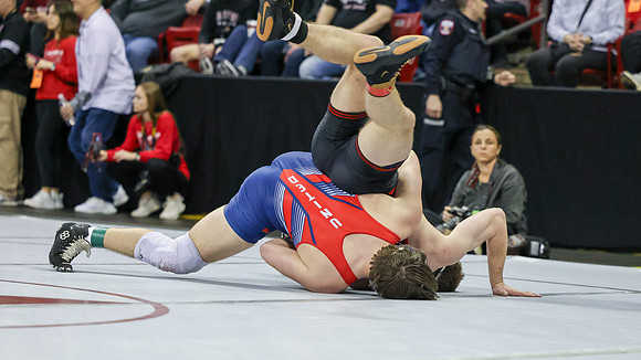 2024 Wis Wrestling  State Tourney 215lbs. Jaxon Johnson Bout 1   (55)
