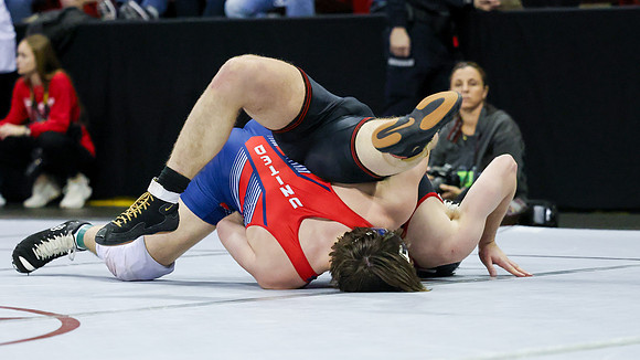 2024 Wis Wrestling  State Tourney 215lbs. Jaxon Johnson Bout 1   (57)