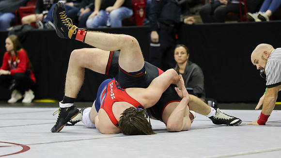 2024 Wis Wrestling  State Tourney 215lbs. Jaxon Johnson Bout 1   (58)