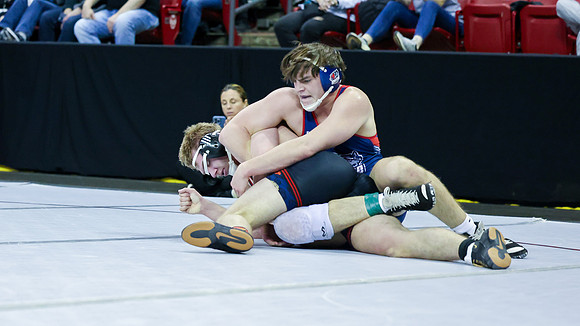 2024 Wis Wrestling  State Tourney 215lbs. Jaxon Johnson Bout 1   (65)