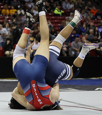 STATE TOURNEY 215lbs. Jaxon Johnson Bout 2 (1)