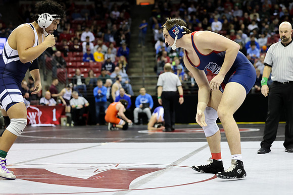 STATE TOURNEY 215lbs. Jaxon Johnson Bout 2 (6)
