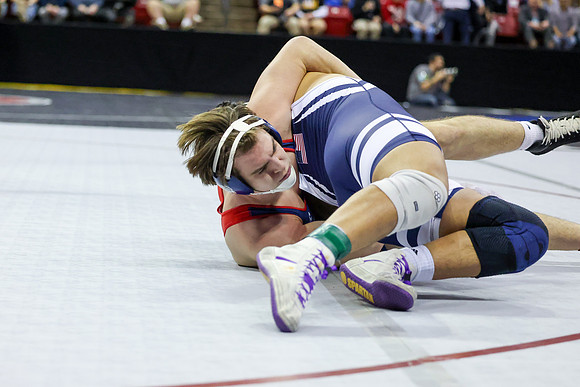 STATE TOURNEY 215lbs. Jaxon Johnson Bout 2 (24)